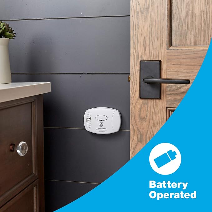 Carbon Monoxide Detector, No Outlet Required, Battery Operated, CO400, White, 2 Count (Pack of 1) in White., alternate view 6