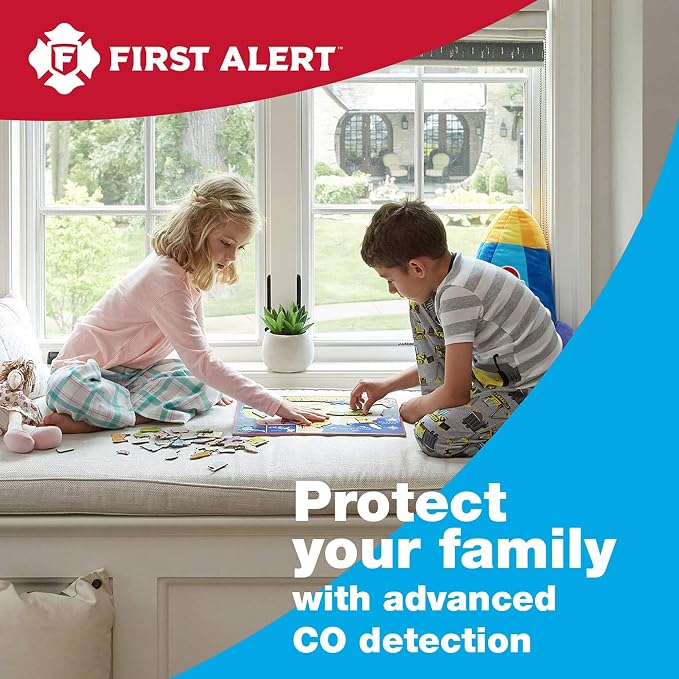 Carbon Monoxide Detector, Plug-In Alarm with Test & Silence Button, CO600, White, 1-Pack in White., alternate view 2
