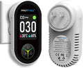 Carbon Monoxide Detector Plug in Wall, 3-in-1 Co Detector Monitor Air Quality with Temperature Humidity Sensor, Portable CO