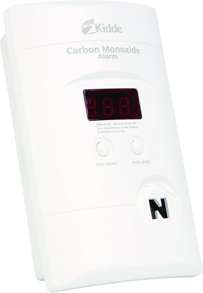 Carbon Monoxide Detector, Plug In Wall with 9-Volt Battery Backup, Digital LED Display in White., alternate view 11