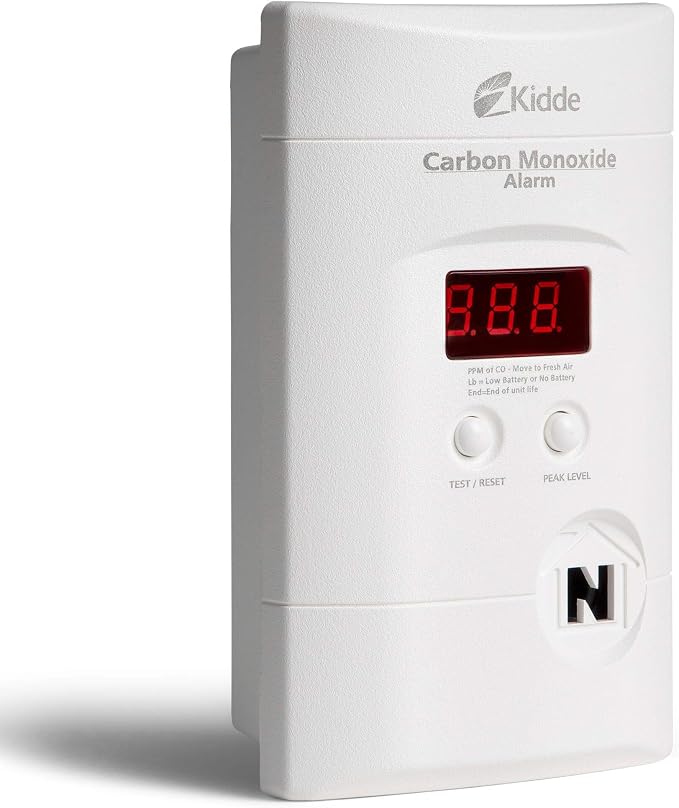 Carbon Monoxide Detector, Plug In Wall with 9-Volt Battery Backup, Digital LED Display in White., alternate view 14