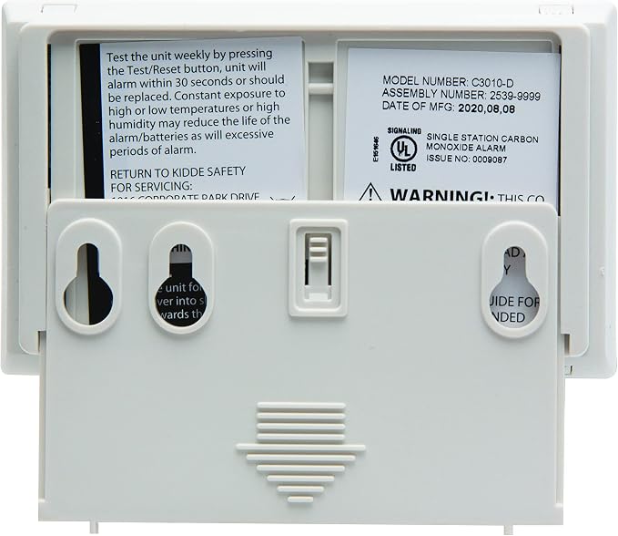 Carbon Monoxide Detector with 10-Year Battery, Digital Display, 3 LEDs, Replacement Indicator, Peak Level Memory, alternate