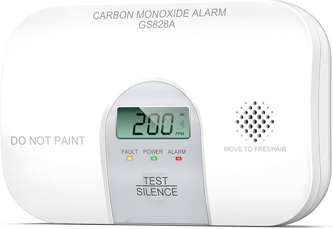 Carbon Monoxide Detectors, 10 Year Product Life CO Detector with LCD Digital Display and Sound Warning, ETL