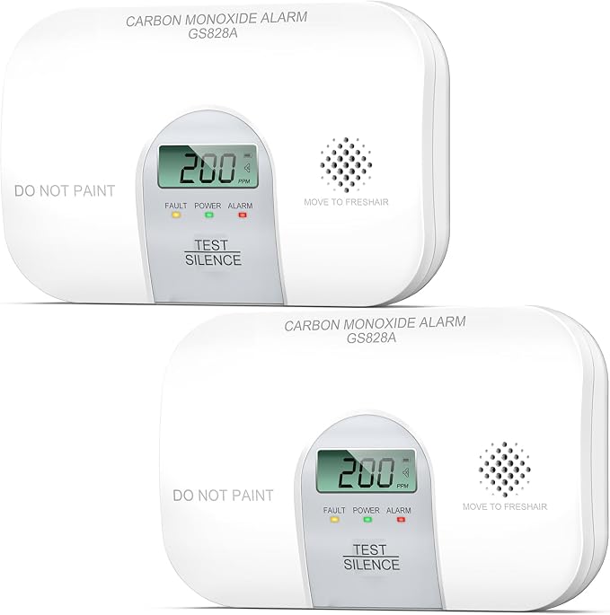 Carbon Monoxide Detectors, 10 Year Product Life Portable Carbon Monoxide Detector with LCD Digital Display and