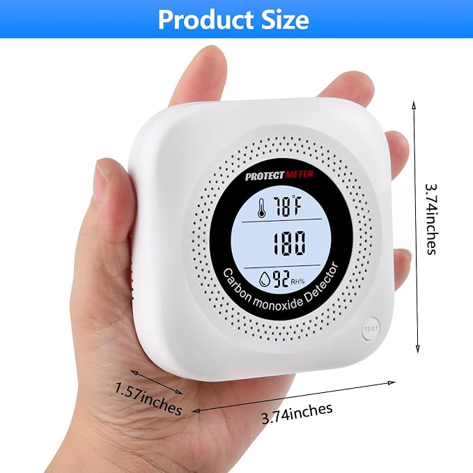 Carbon Monoxide Detectors,3 Pack 3in1 Portable Carbon Monoxide detectors Plug in Wall for Travel, CO Alarm/Monitor for