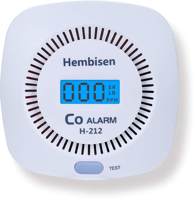 Carbon Monoxide Detectors - CO Alarm Detector Monitor Battery Operated with Digital Display for House Kitchen