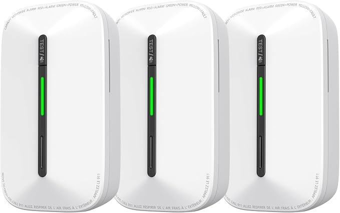 Carbon Monoxide Detectors Plug in,10 Year Replaceable Battery Operated Co Monitor Alarm, Plug and Play Co