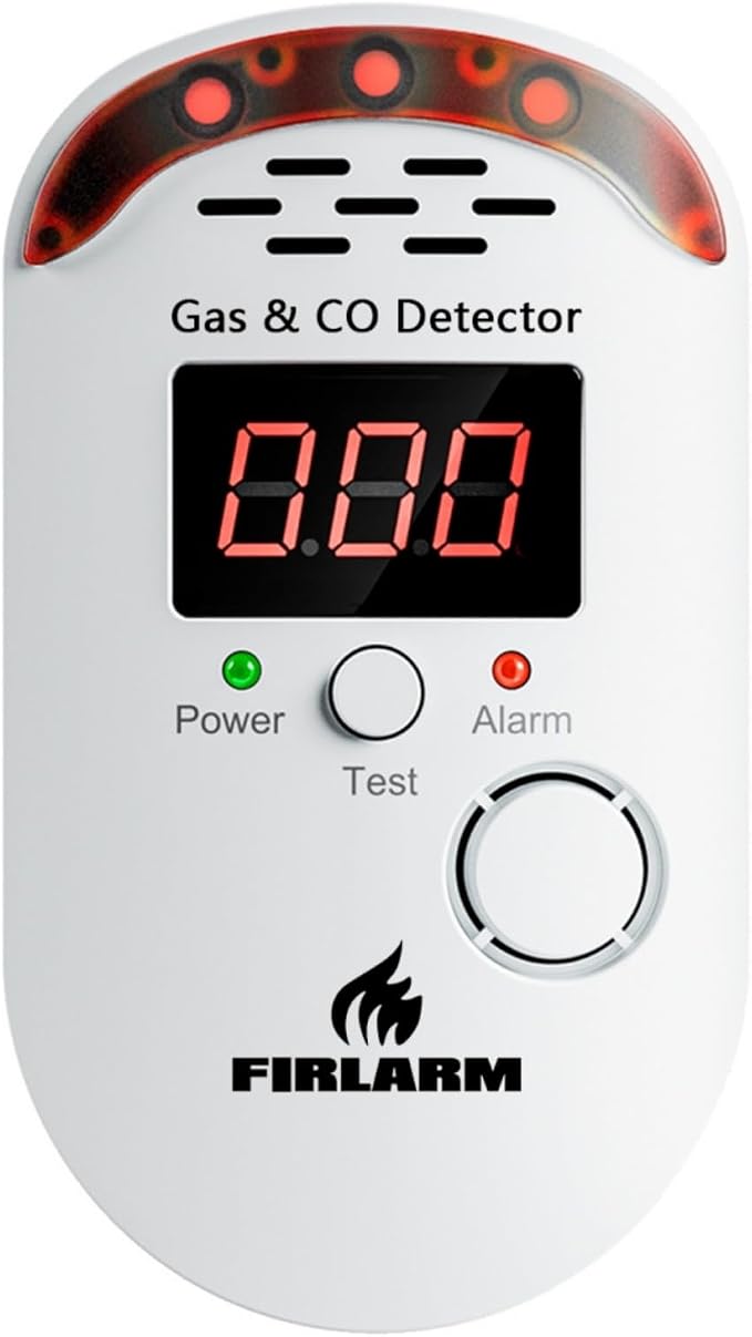 Carbon Monoxide Detectors, Plug in CO Detector with LED Digital Display, Portable CO Alarm Monitor for Home, Hotel, Office