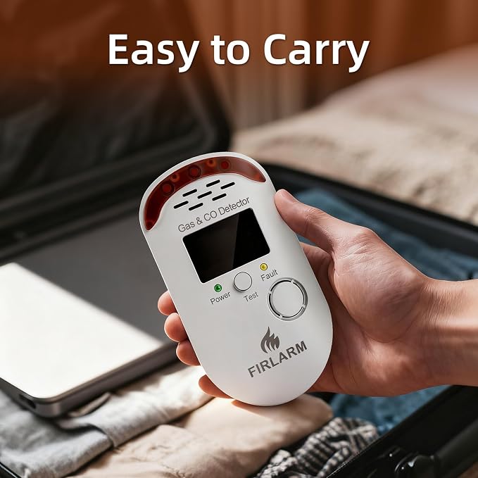 Carbon Monoxide Detectors, Plug in CO Detector with LED Digital Display, Portable CO Alarm Monitor for Home, Hotel, Office