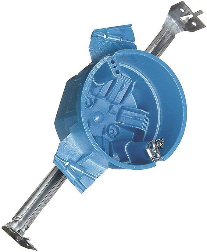 Carlon BH525HP Ceiling Fan Box, Round, New Work, 4-Inch Diameter by 3-Inch Depth, Blue, product image
