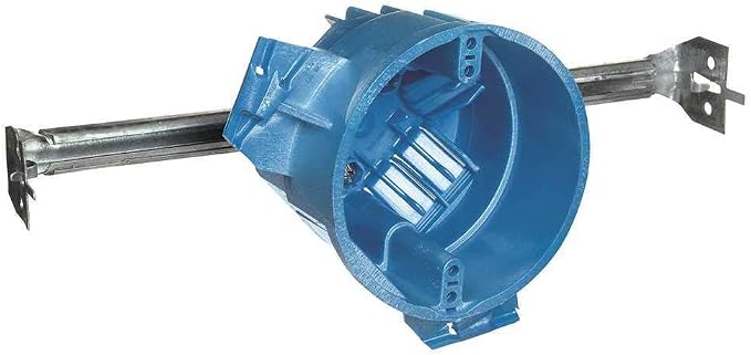 Carlon BH525HP Ceiling Fan Box, Round, New Work, 4-Inch Diameter by 3-Inch Depth, Blue, alternate product view 2