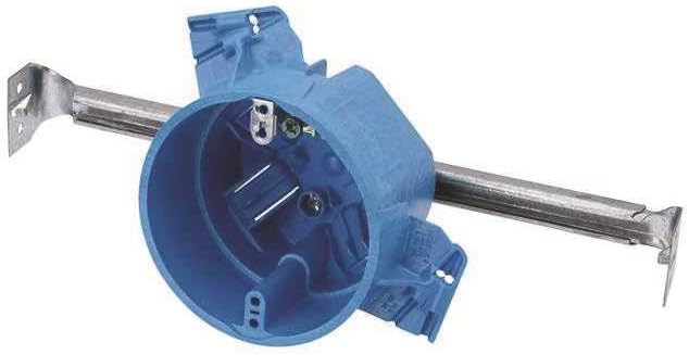 Carlon BH525HP Ceiling Fan Box, Round, New Work, 4-Inch Diameter by 3-Inch Depth, Blue, alternate product view 3