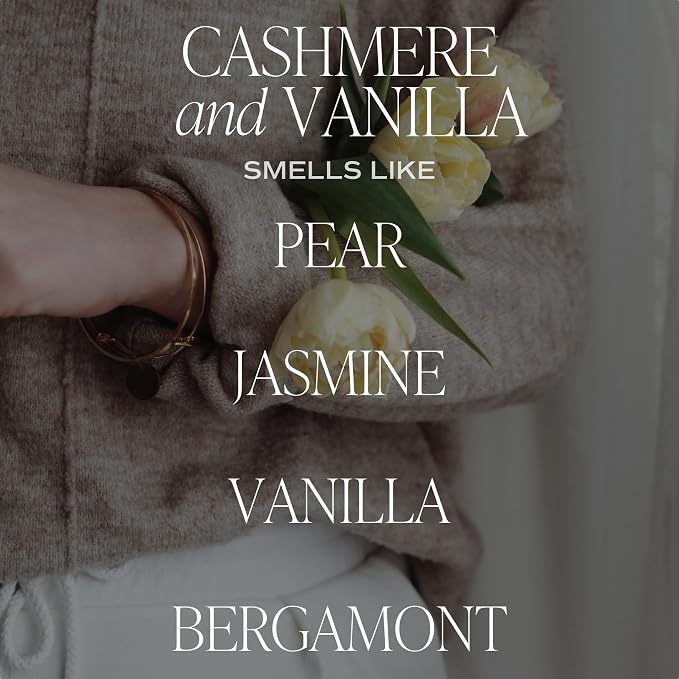 Cashmere and Vanilla Patterned Candle – Soy Candles with Coconut, Bourbon Vanilla, Cashmere, alternate product view 2