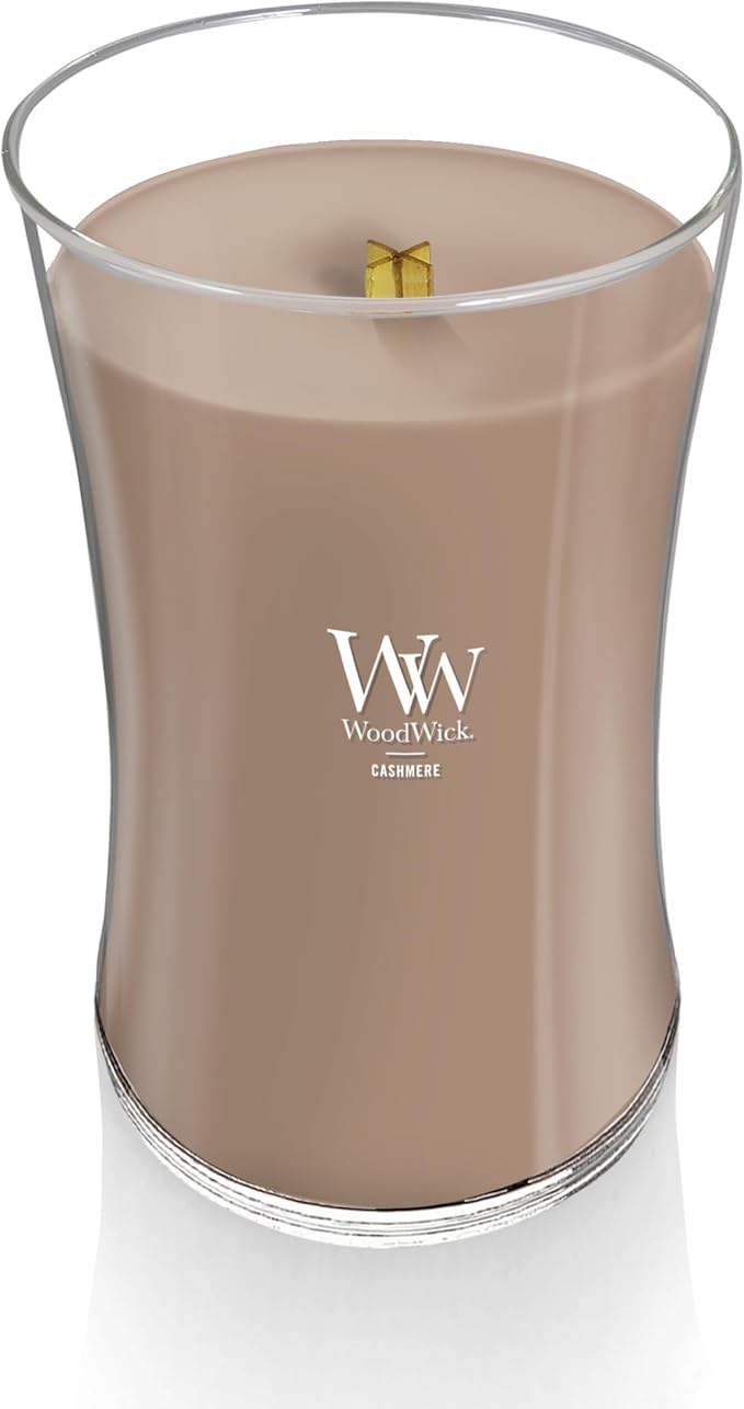 Cashmere Holiday Candle Gifts for Women and Men, 21.5 oz Large Hourglass Candle with Crackling Wick, alternate product view 3