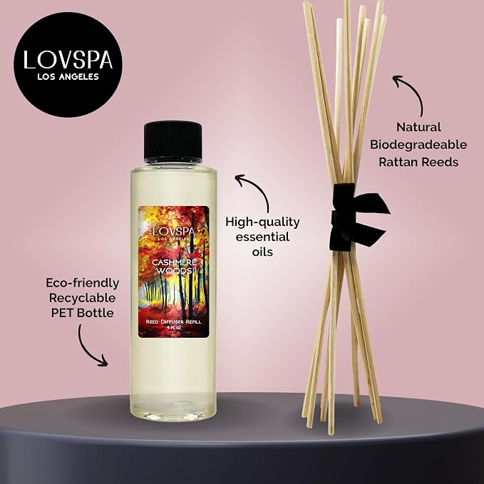 Cashmere Woods Diffuser Oil - Fall Essential Oils for Diffuser Refill & Air Freshener Room Spray, alternate product view 2