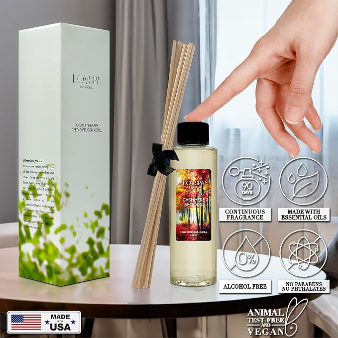 Cashmere Woods Diffuser Oil - Fall Essential Oils for Diffuser Refill & Air Freshener Room Spray, alternate product view 5