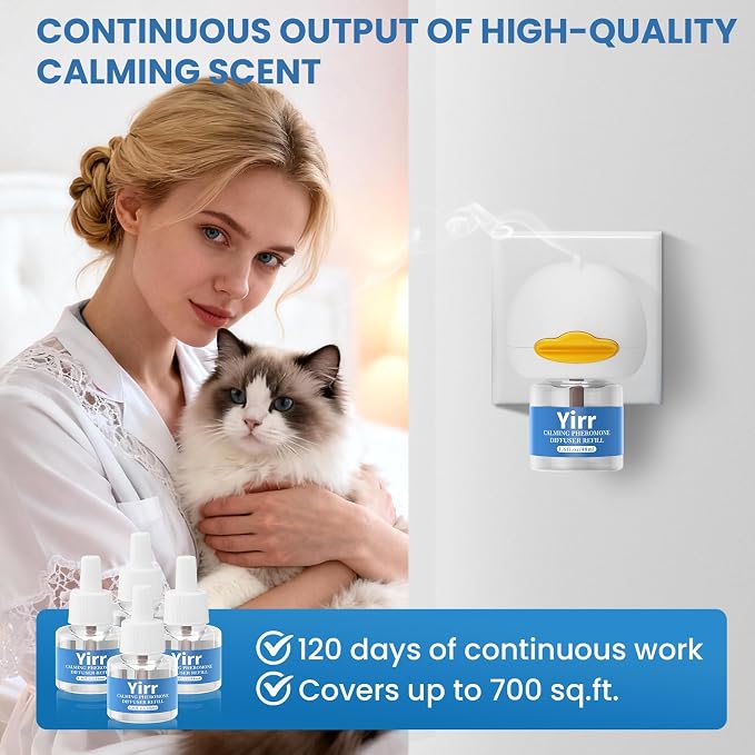 Cat Calming Diffuser, 6 in 1 Kitten Pheromones Calming Diffuser, Multicat Calming Diffuser, alternate product view 3