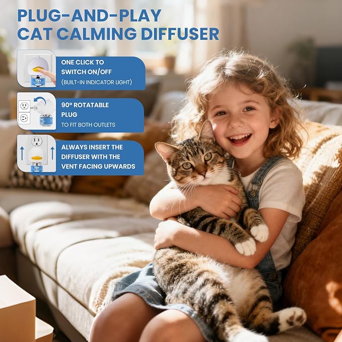 Cat Calming Diffuser, 6 in 1 Kitten Pheromones Calming Diffuser, Multicat Calming Diffuser, alternate product view 7