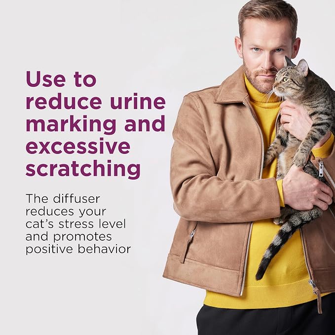 Cat Calming Diffuser Refill, 6 Pack – Cat Calming Pheromone Refills Help Reduce Anxiety, Stress, Scratching, Urine Marking