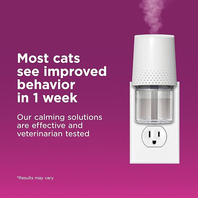 Cat Calming Diffuser Refill, 6 Pack – Cat Calming Pheromone Refills Help Reduce Anxiety, Stress, Scratching, Urine Marking