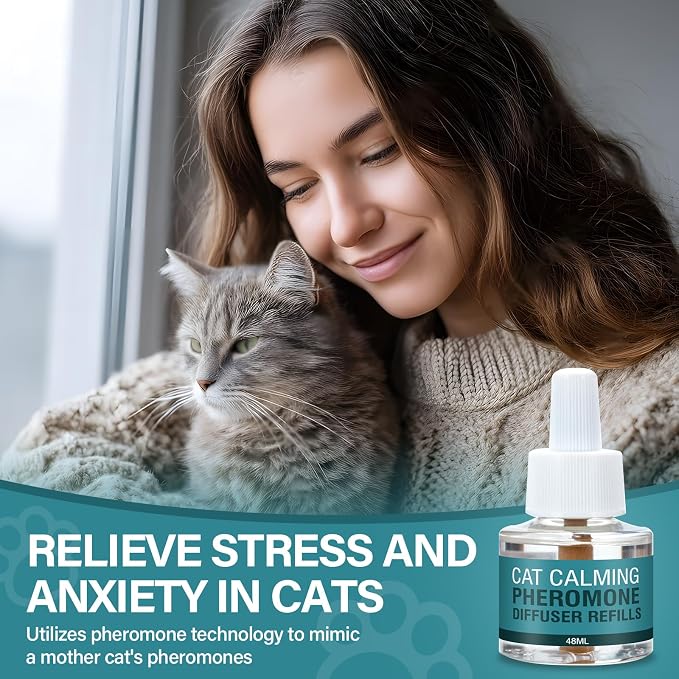 Cat Calming Diffuser Refill 6 Pack Cat Calming Pheromone Diffuser Refill Cat Plug in Pheromones Cat Stress Diffuser Cat