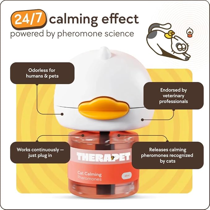 Cat Calming Diffuser Refill Kit (2-Pack, 60-Day Supply) – Cat Pheromone Refill for Stress, Pee Spraying, Fighting