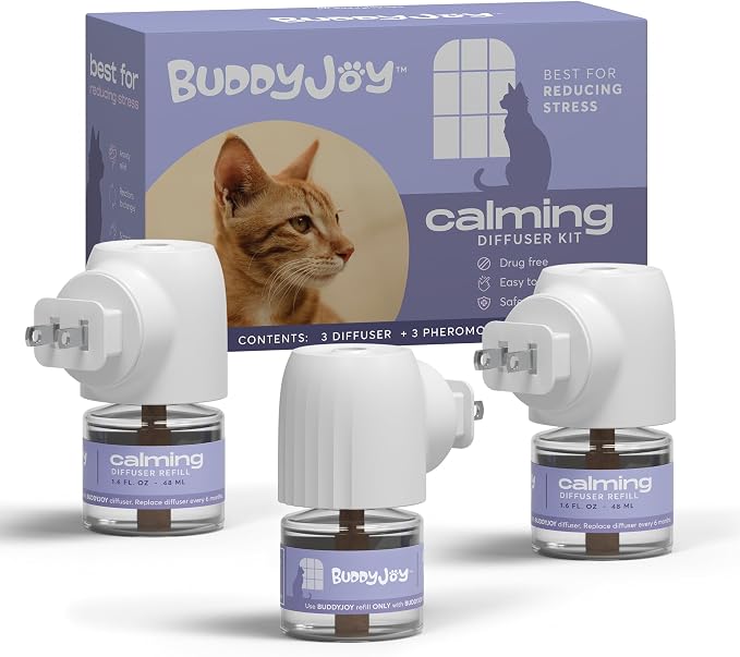 Cat Calming Diffuser Refills – Long-Lasting 30-Day Formula, Cat Pheromones Calming Diffuser for Stress Relief, Relaxation