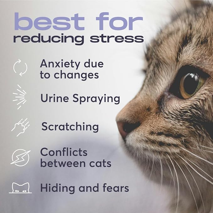 Cat Calming Diffuser Refills – Long-Lasting 30-Day Formula, Cat Pheromones Calming Diffuser for Stress Relief, Relaxation