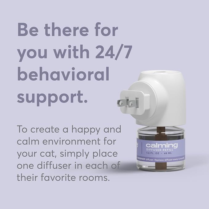 Cat Calming Diffuser Refills – Long-Lasting 30-Day Formula, Cat Pheromones Calming Diffuser for Stress Relief, Relaxation
