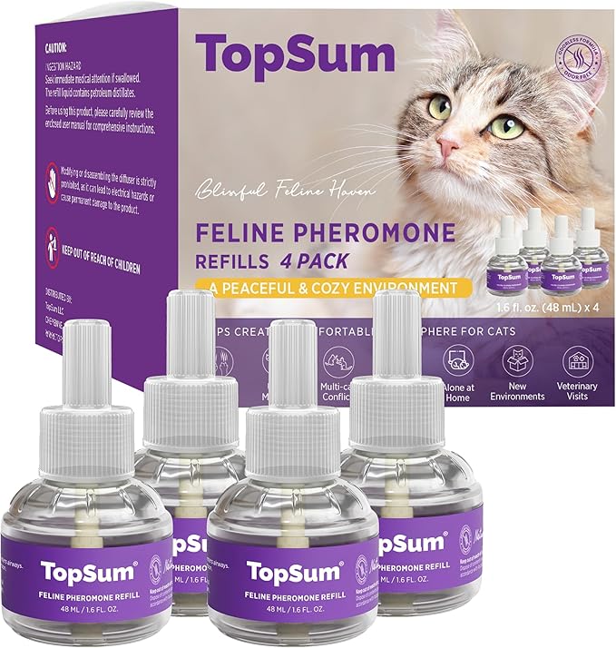 Cat Calming Pheromone Diffuser: Feline Pheromones Plug in for Stress, Along At Home, Spraying, Fighting, Scratching, product