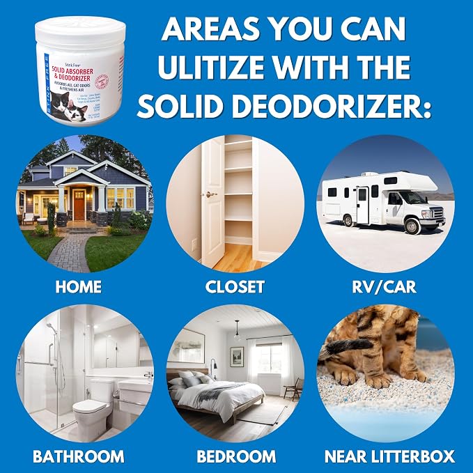 Cat Litter Solid Deodorizer, Absorber & Room Purifier - Air Freshener, Bathroom Odor Eliminator, Basement, alternate product