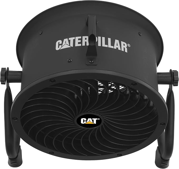 Caterpillar® fan 14”-Blade High-Velocity Drum Fan Heavy Duty Industrial Grade (Black, 2-in-1): 2,300 CFM, 4-Speed, 360 Degree