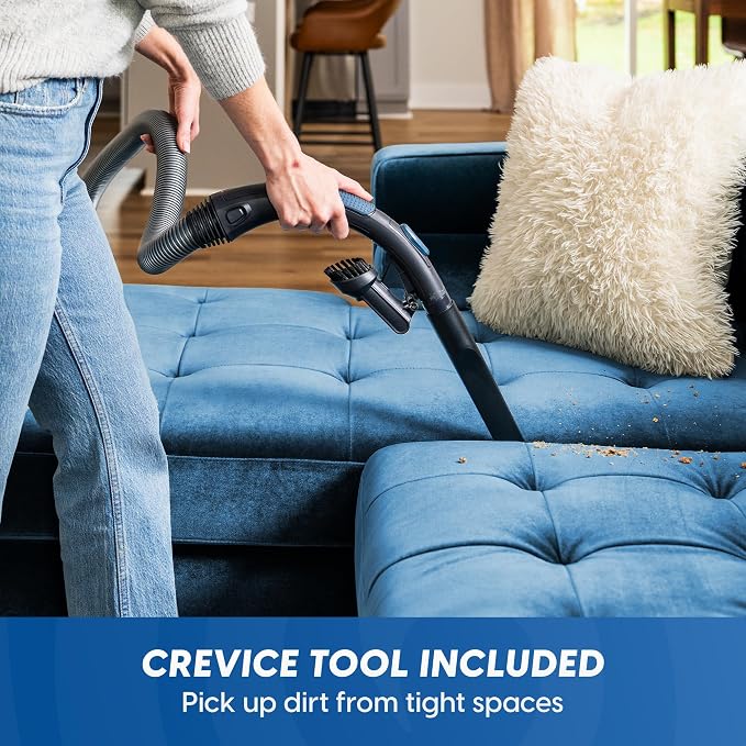 CC0501 Ultra Silent Bagless Canister Vacuum Powerful Cleaner with HEPA Filtration, One-Touch Release Dust Cup, Built-in Dust