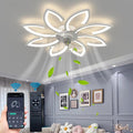 Ceiling Fan with Lights, 35'' Bladeless, Low Profile, Flush Mount, 3 Color Dimmable LED, 6 Speeds, Remote & APP Control