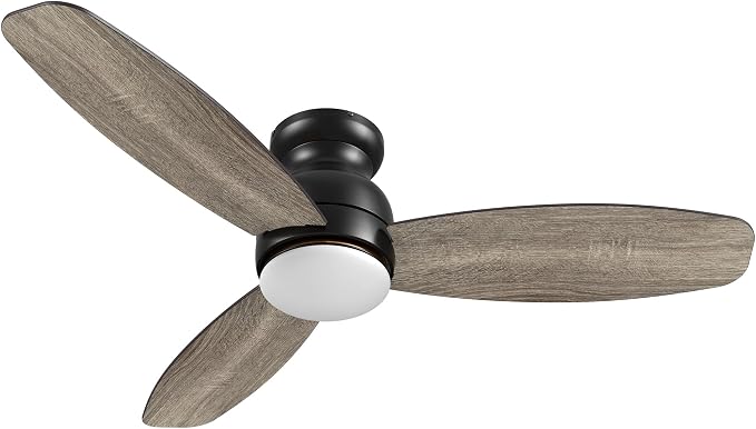 Ceiling Fan with Lights, Indoor & Outdoor Ceiling Fan, 48" Low Profile DC Smart, Compatible with Alexa, Siri, Google Home &