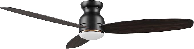 Ceiling Fan with Lights, Indoor & Outdoor Ceiling Fan, 60" Low Profile DC Smart Ceiling Fan Compatible with Alexa, Siri