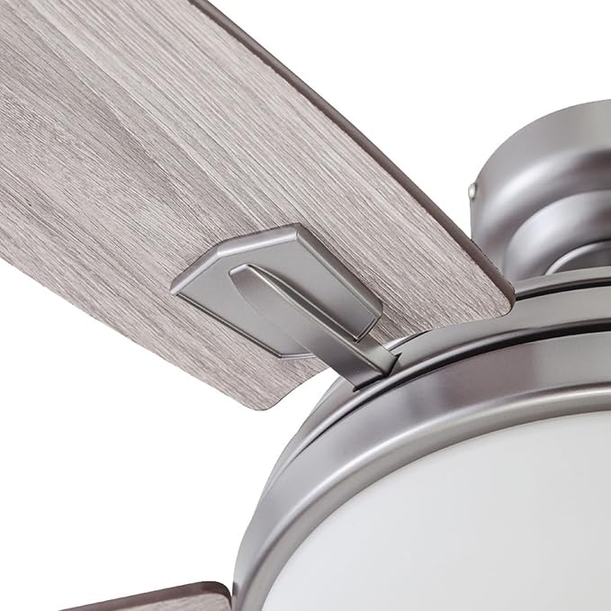 Ceiling Fans Carmel Modern 48 Inch Ceiling Fan with Light, Remote Control Fan, LED Indoor Fan with 5 Blades, Gray Oak and