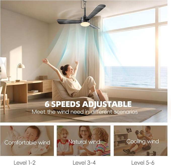 Ceiling Fans with Lights,36.5" Plug in Ceiling Fan Light,Gazebo Fan Light,LED Fan Light Hanging with Hook,Hook Type