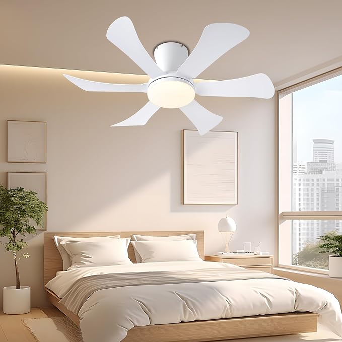 Ceiling Fans with Lights,36" Low Profile Ceiling Fan with Light and Remote Control,Flush Mount, Reversible, Dimmable