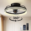 Ceiling Fans with Lights, 360° Rotating Ceiling Fan with Lights and Remote, 6 Wind Speeds Smart Low Profile Ceiling Fan for
