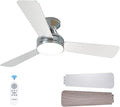 Ceiling Fans with Lights, 42 inch Low Profile Ceiling Fan with Light and Remote Control, Flush Mount