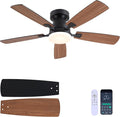 Ceiling Fans with Lights, 48 Inch Ceiling Fan with Light And Remote/APP,Low Profile Ceiling Fan with Light,DC Reversible,6