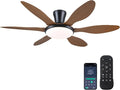 Ceiling Fans with Lights, 51 inch Modern Low Profile Ceiling Fan with Light and Remote App Control, Flush Mount, Quiet DC