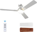 Ceiling Fans with Lights, 52 inch Low Profile Ceiling Fan with Light and Remote Control, Flush Mount