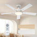 Ceiling Fans with Lights, 52 inch Modern Ceiling Fan with Light and Remote Control, 3CCT, Dimmable, Reversible