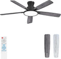 Ceiling Fans with Lights,52 inch,Quiet,Reversible Motor,Dimmable, Adjustable Color Temperature,6 Speeds,Timer, Low Profile