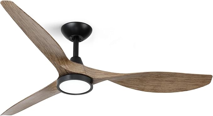 Ceiling Fans with Lights,52 Inch,Quiet & Strong Motor,6 Speeds,3CCT,Timer,Easy to Install,Black Modern Ceiling Fan for Living