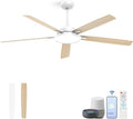 Ceiling Fans with Lights,62 Inch Smart Ceiling Fan,Remote and App Control,Dimmable,Reversible,Noiseless, Compatible with
