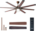 Ceiling Fans with Lights, 72 inch Bronze Ceiling fan with Light and Remote Control, Reversible, Dimmable, 3CCT, Quiet, Caged