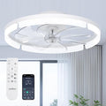 Ceiling Fans with Lights and Remote, 20'' Low Profile Ceiling Fans, 3000-6000K Dimmable Modern Flush Mount LED